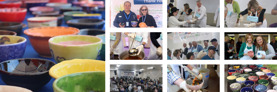 Past Empty Bowls pictures collage 