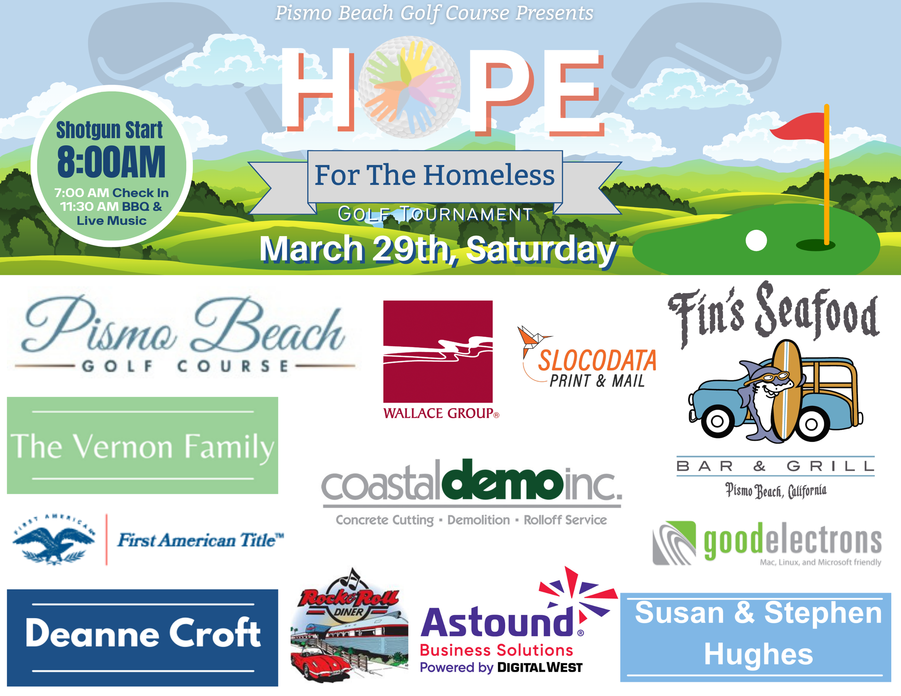 Hope for the Homeless Golf Tournament 2025 Sponsors