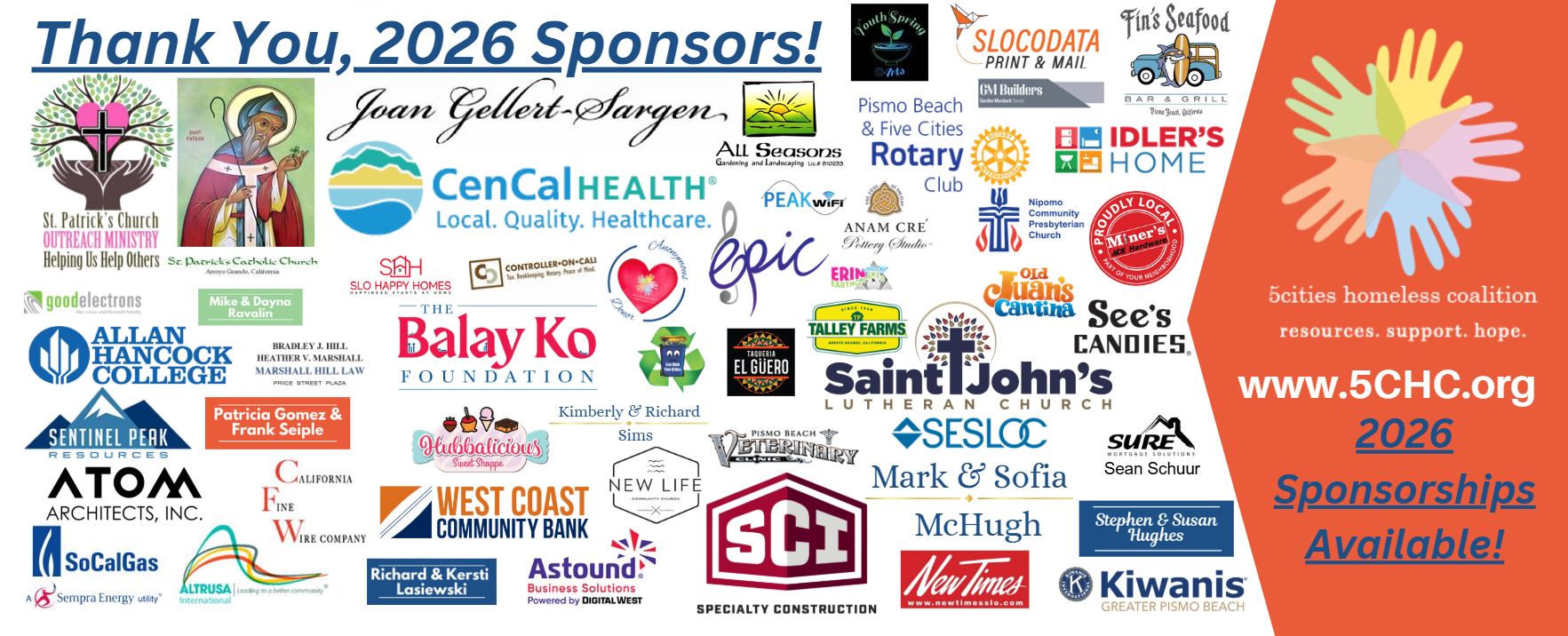 Thank you 2026 Sponsors Logos