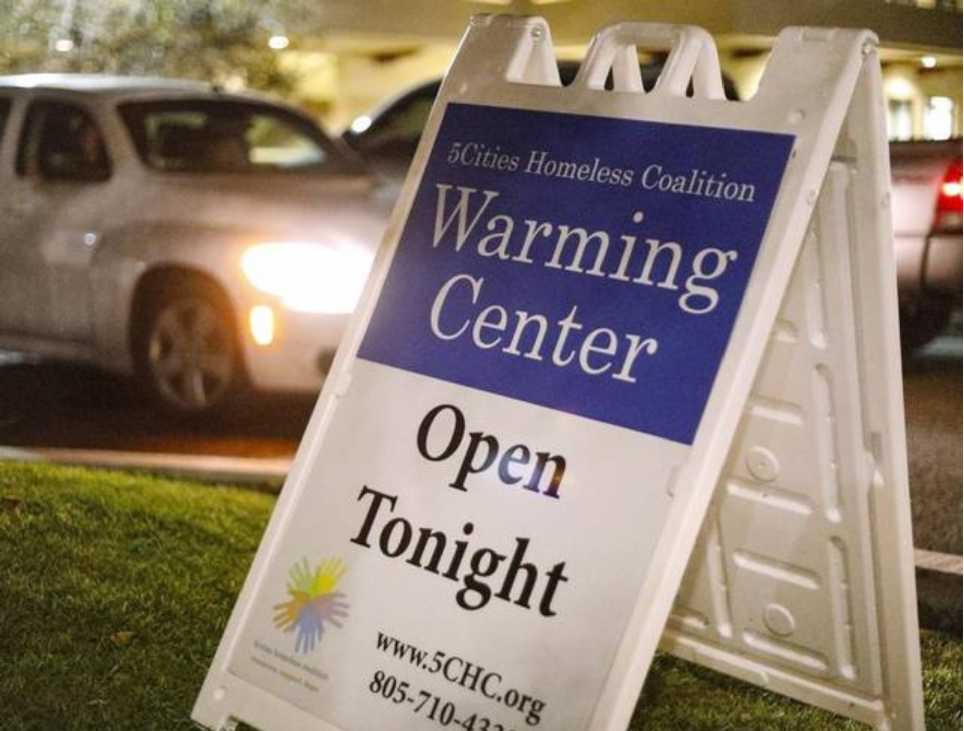 Warming Center Sign