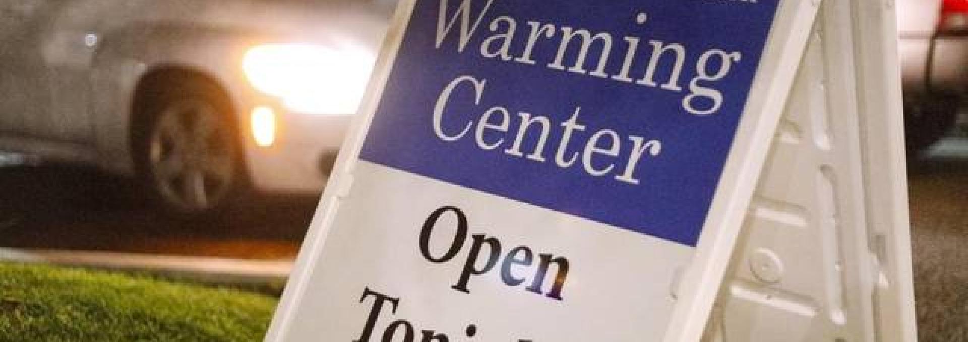 warming center sign photo