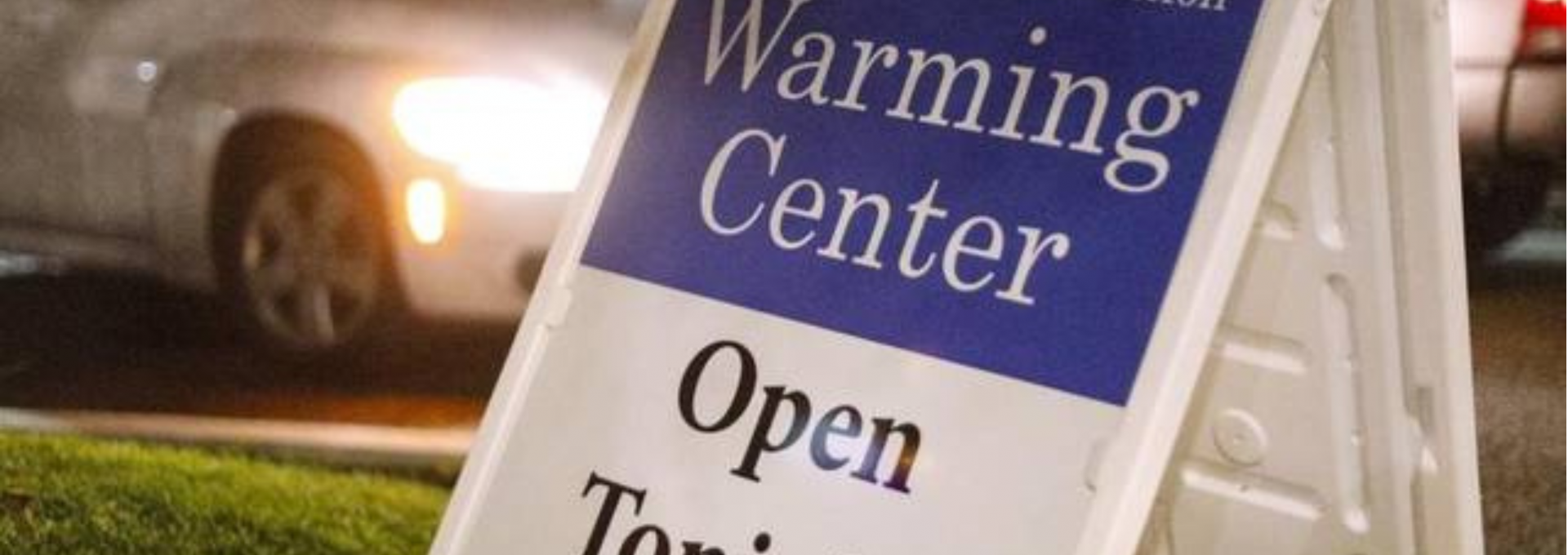 Warming Center Sign