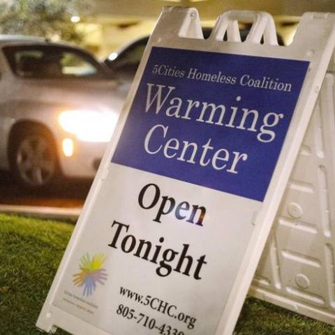 warming center sign photo